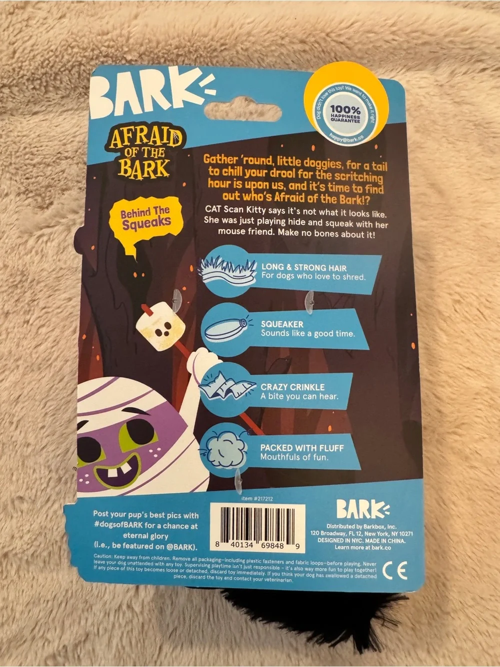 NWT Bark Cat Scan Kitty Dog Toy